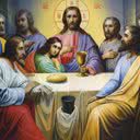 Representação de Jesus Cristo com os apóstulos na última ceia - Pixabay