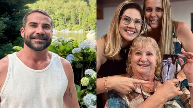 O médico que faleceu no Rio Grande do Sul e a mãe (ao centro) e as irmãs de Leandro - Reprodução / Instagram / @leandromedice e @andrea_medice