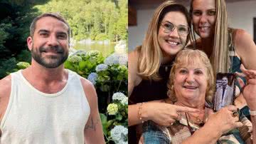 O médico que faleceu no Rio Grande do Sul e a mãe (ao centro) e as irmãs de Leandro - Reprodução / Instagram / @leandromedice e @andrea_medice