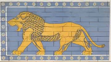 Símbolo de leão descoberto em antigo templo mesopotâmico no Iraque - Divulgação/Biblioteca Pública de Nova York