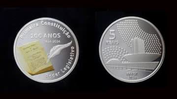 A moeda comemorativa da primeira Constituição do Brasil - Divulgação/Banco Central