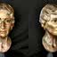 Reconstrução em 3D de cabeça de múmia de mulher egípcia