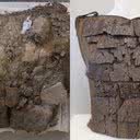 Armadura romana descoberta na Turquia antes e depois de restauração - Divulgação/Anatolian Archaeology