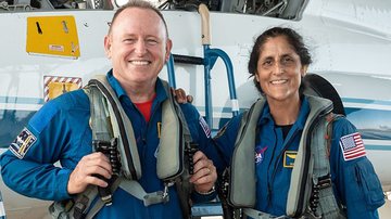 Os astronautas Sunita “Suni” Williams e Barry “Butch” Wilmore - Domínio Público via Wikimedia Commons