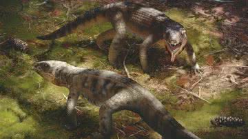 Representação artística de como seria o Caipirasuchus catanduvensis - Reprodução
