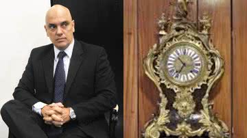 Alexandre de Moraes e relógio de Dom João VI - Reprodução/Wikimidea