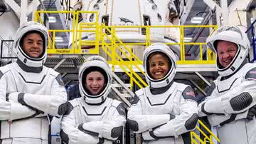 Tripulantes da missão espacial Inspiration4, realizada em 2021 - Divulgação/SpaceX