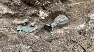 Conjunto eucarístico descoberto na Hungria - Divulgação/Instituto Arqueológico Nacional da Hungria