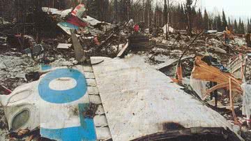 Imagem do acidente com o Voo Aeroflot 593 - Bureau of Aircraft Accidents Archives