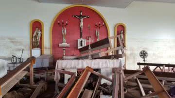 Imagem dos objetos sagrados intactos após a enchente - Arquivo Pessoal/Padre Fabiano Glaeser dos Santos