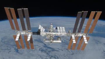 Espação Espacial Internacional - Domínio Público via Wikimedia Commons