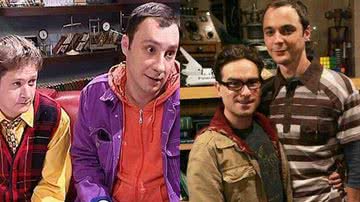 Cena de "The Theorists" (à esqu.) e personagens de "The Big Bang Theory" (à dir.) - Divulgação