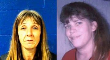 Kimberly Hancock, à esquerda, foi presa no final da quinta-feira e acusada pelo assassinato de sua ex-colega de quarto Deborah Elaine Deans - Nash County Sheriff's Office