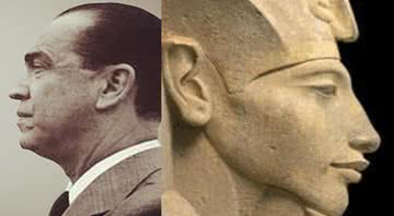 Montagem de JK e o faraó Akhenaton - Creative Commons