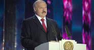 O presidente da Bielorrúsia,  Alexander Lukashenko, durante discurso - Wikimedia Commons