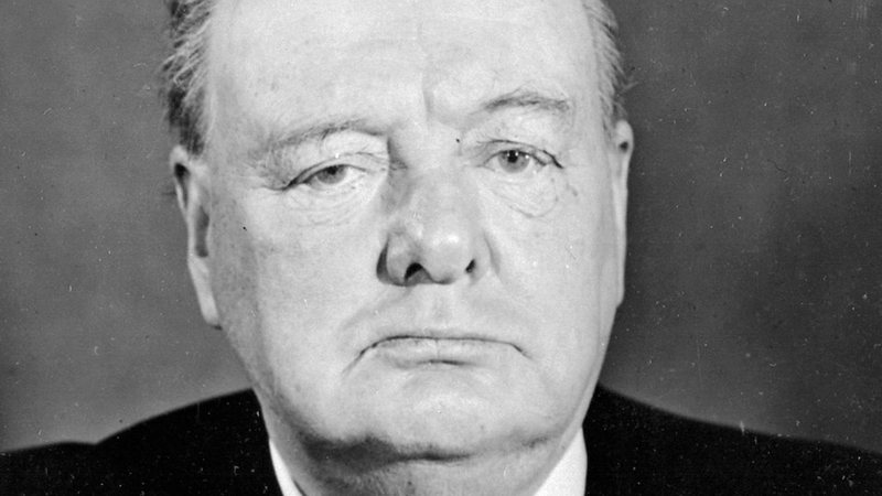Retrato de Winston Churchill em março de 1945