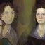 Retrato das irmãs Brontë, feito por seu irmão, Branwell Brontë