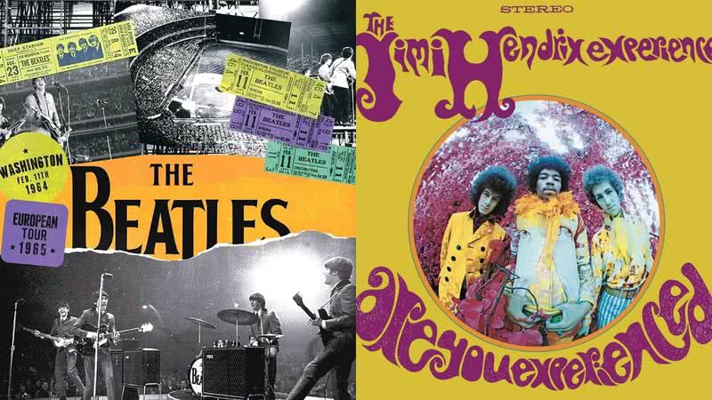 Capa dos álbuns "Live in Washington 1964 and European Tour 1965" e "Are You Experienced"
