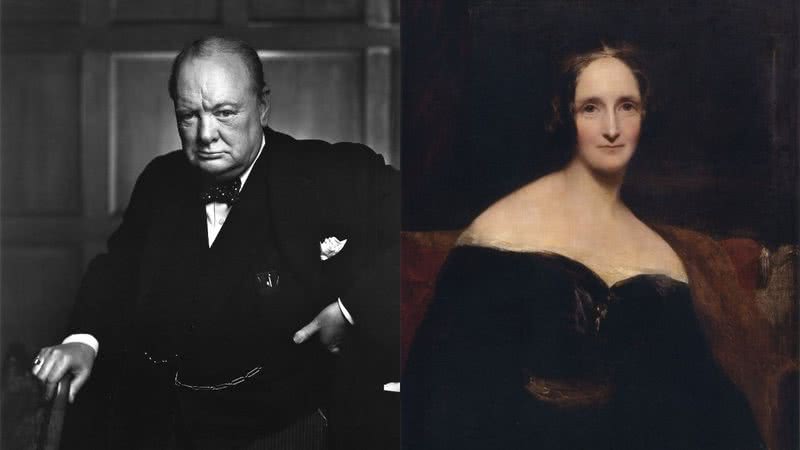 Churchill e Mary Shelley, respectivamente - Creative Commons