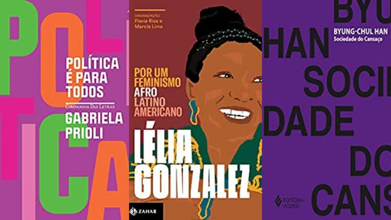 Capas das obras disponíveis na Amazon - Reprodução / Companhia das Letras / Zahar / Editora Vozes
