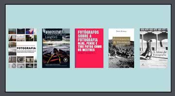 Capas das obras sobre fotografia, disponíveis na Amazon - Crédito: Reprodução / Senac São Paulo / Gustavo Gili / Bookman / Alta Books / Ateliê