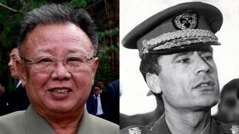 Kim Jong-iL e Muammar Gaddafi, respectivamente - Creative Commons