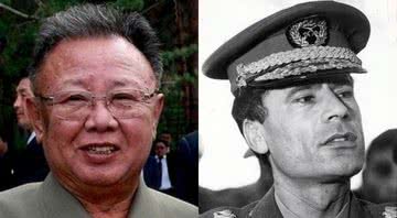 Kim Jong-iL e Muammar Gaddafi, respectivamente - Creative Commons