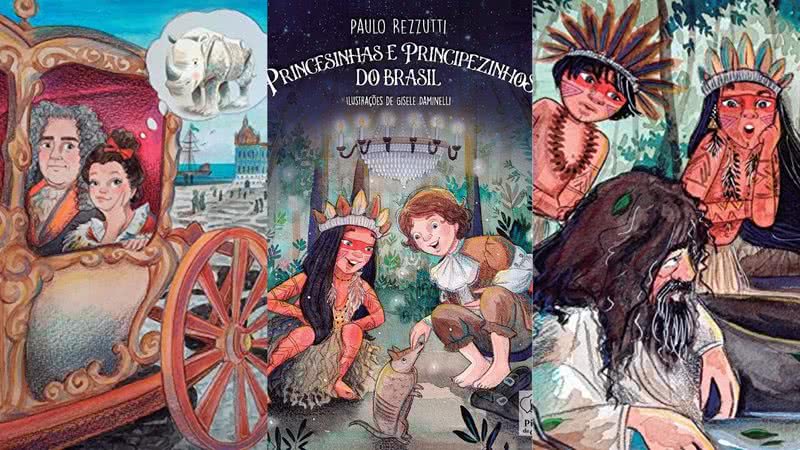 Ilustrações da obra 'Princesinhas e Principezinhos do Brasil' - Divulgação / Gisele Daminelli / Pingo de Ouro