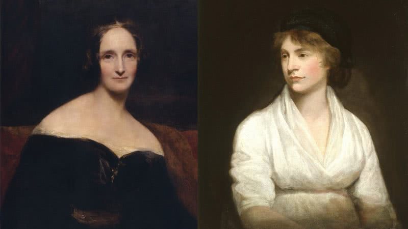 Mary Shelley e Mary Wollstonecraft, respectivamente - Creative Commons