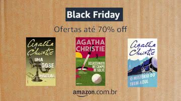 Capas das obras escritas por Agatha Christie, disponíveis em ofertas imperdíveis na Black Friday da Amazon - Créditos: Reprodução/Amazon