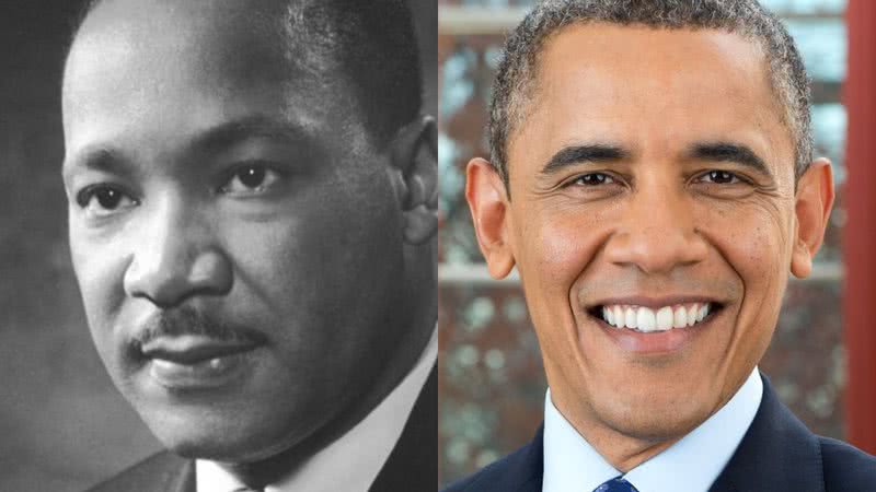 Martin Luther King e Obama, respectivamente