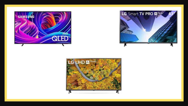 Conheça alguns dos melhores televisores do mercado para sua casa. Todos disponíveis na Amazon! - Créditos: Reprodução/Amazon