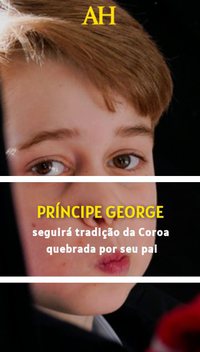 Príncipe George seguirá tradição da Coroa quebrada por seu pai