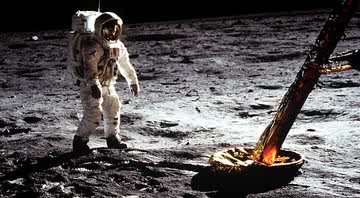 A tripulação na Lua durante a Apollo 11 - Divulgação/NASA