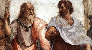 Platão e Aristóteles na famosa pintura renascentista: Escola de Atenas - Wikimedia Commons