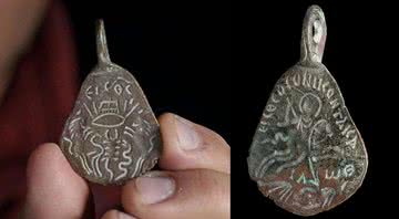 Fotografia do amuleto de proteção - Divulgação/ Autoridade de Antiguidade de Israel
