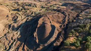 Imagem de antiga formação geológica no monte Ararate, na Turquia - Reprodução/Vídeo/YouTube/Discoveres Media