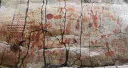 Paredes contendo desenhos rupestres de ocre - Divulgação/ Ella Al-Shamahi