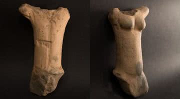 Montagem reúne captura traseira e frontal de estátua feminina húngara - Göcsej Museum