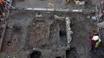 Fotografia da escavação - Divulgação/ Dyfed Archeology Trust