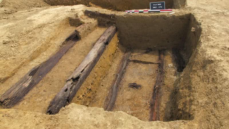 Um dos conjuntos encontrados pelos arqueólogos - Divulgação