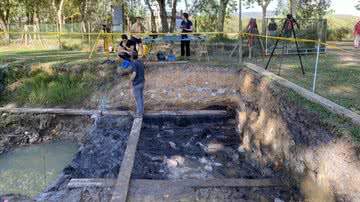 Restos de antiga cabana neolítica encontrada na Espanha - Divulgação/Prefeitura de Banyoles