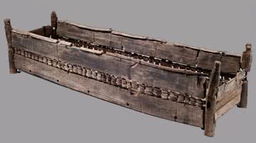 Um enterro de cama medieval - Divulgação/Historic England