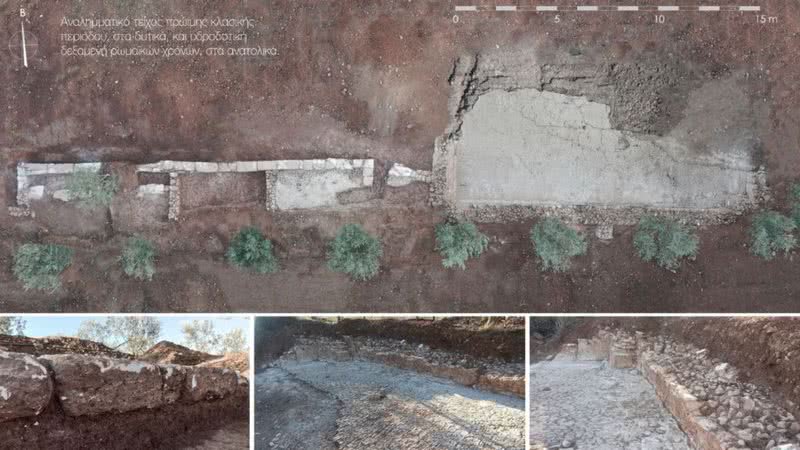 Imagem das descobertas na "cidade perdida" de Tenea - Divulgação / Ministério da Cultura e Esportes da Grécia