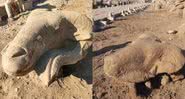 Cabeças de carneiro descobertas no Egito - Divulgação/Ministério Egípcio de Turismo e Antiguidades