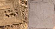 Impressão de pata de cachorro e desenho na parede - Divulgação - Archaeological Exploration of Sardis/President and Fellows of Harvard College