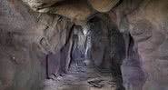 A caverna Vanguard, no Rochedo de Gibraltar, onde a câmara foi descoberta - Divulgação/Governo de Gibraltar