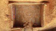 Uma das tumbas de tijolos encontrada pelos arqueólogos - Divulgação/Instituto Provincial de Hunan de Relíquias Culturais e Arqueologia