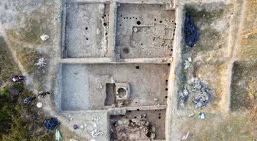 Fotografia do assentamento escavado na Bulgária - Museu Regional de História de Ruse