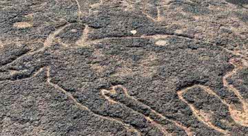Gravura rupestre encontrada na Índia - Divulgação